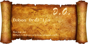 Dobos Orália névjegykártya